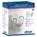 Raised Toilet Seat With Removable Arms