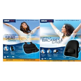 Lowback Backrest Support with Contoured Seat Cushion- COMBO (Obusforme)
