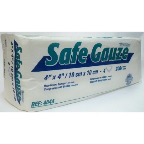 Safe Gauze 4" x 4" 4 Ply (MEDICOM)
