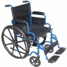 Blue Streak Wheelchair Flip Back Desk Arms - Swing Away Footrest