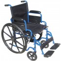 Blue Streak Wheelchair Flip Back Desk Arms - Swing Away Footrest