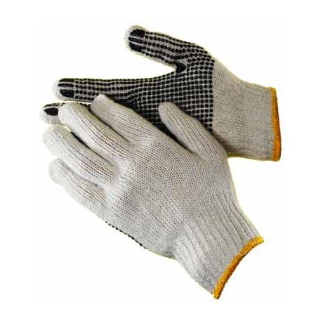 String Knit Glove With PVC Dots (One Side)