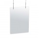 Sneeze Guard Clear Acrylic Safety Shield Screens Hanging with Chain