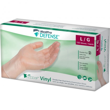 Vinyl Medical Examination Gloves (150/Box)- Vline Powder Free (Large)