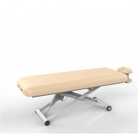 Massage Table Flat With Foot Remote (Beige)