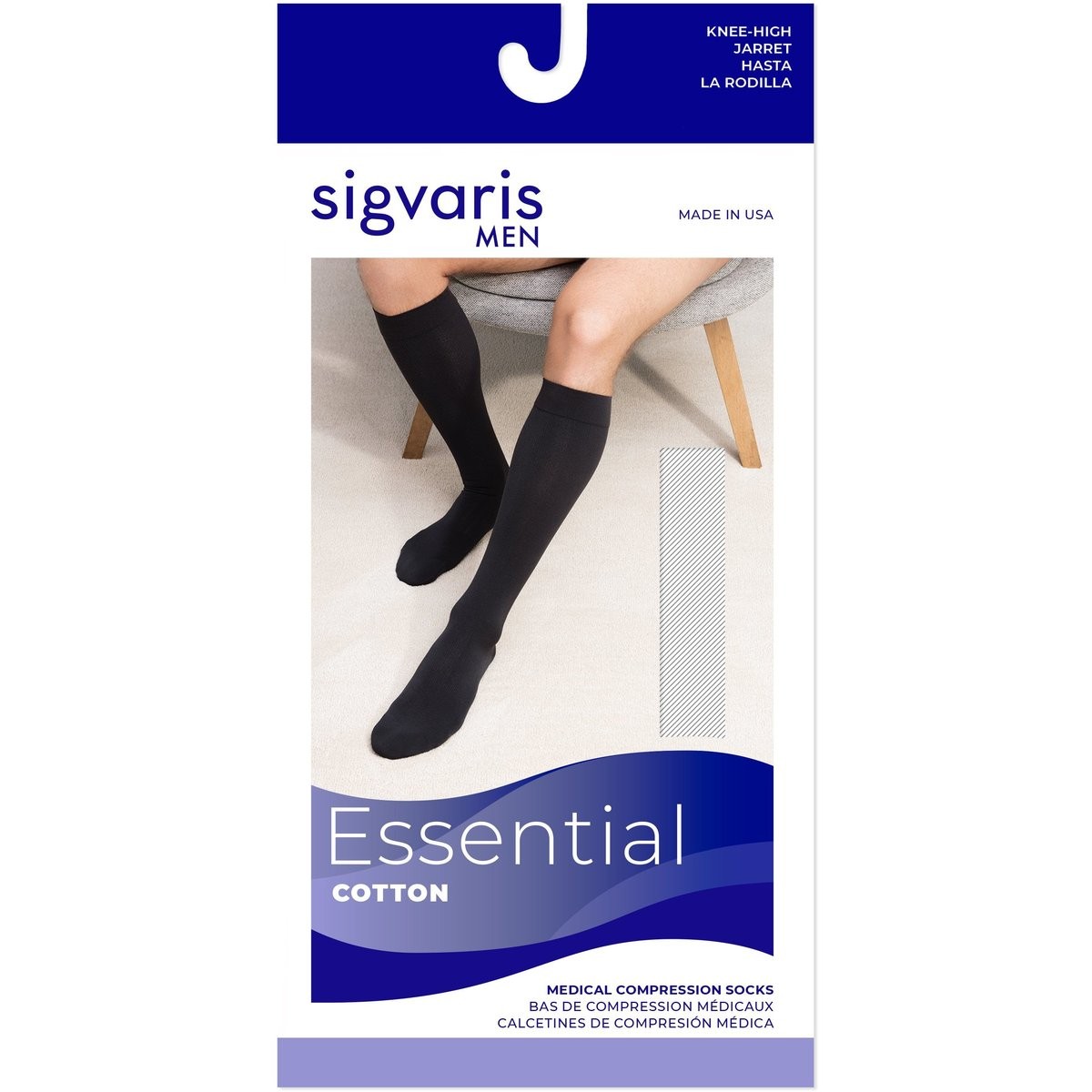 Sigvaris Women's Essential Cotton Knee High Compression Stocking