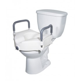 Locking Raised Toilet Seat with Removable Arms: MHLRTSA