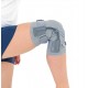 Sport Knee Brace with Leaf Spring Hinges and ACL Support- Pull on (Grey)