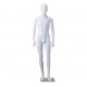 Can-Bramar Adult Male Mannequin 73"H, Glass Base, Blowing White (PL-M6)