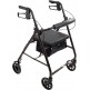 Aluminum Rollator with 6-inch Wheels, Black,