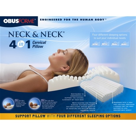 Contoured 4 position pillow- Obusforme
